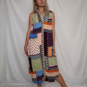 Anthropologie everyway patchwork shirt dress 12
